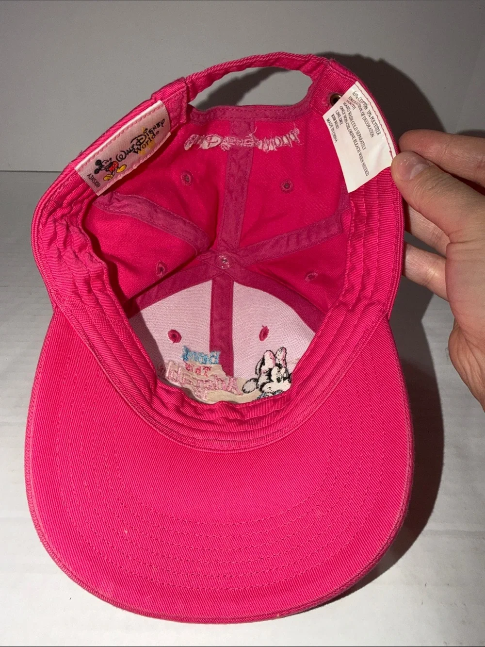 Disney Hot Pink Minnie Mouse Cap ‘Being This Adorable is a Full Time Job’